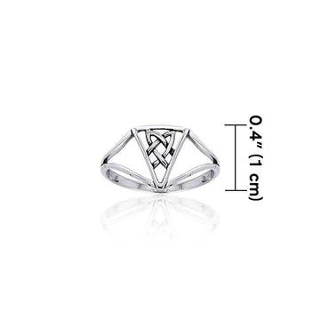 Celtic Triquetra Knot Sterling Silver Ring TRI398 - Jewelry